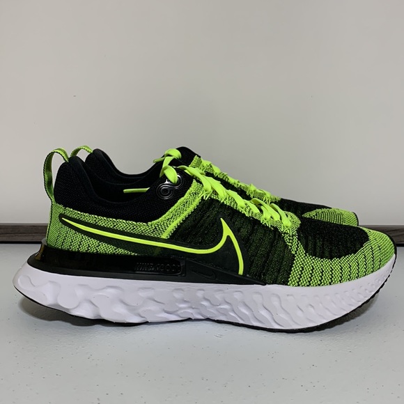 Nike React Infinity Run Flyknit 'Volt/Black' Men's Sneakers-Size